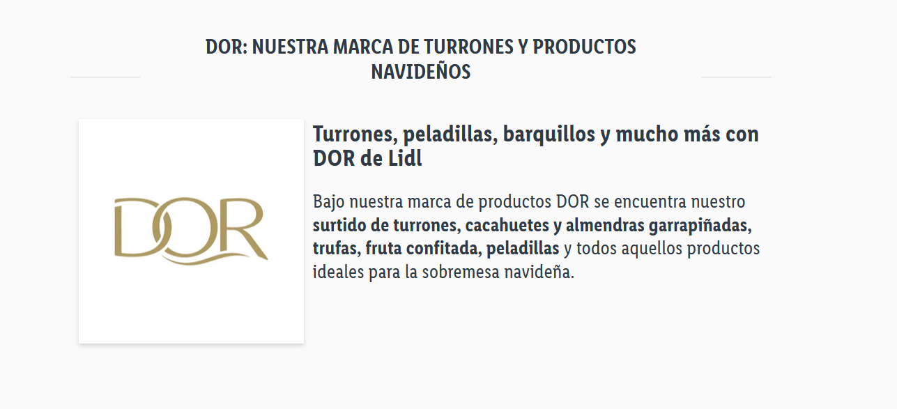 Turron DOR marca blanca LIDL