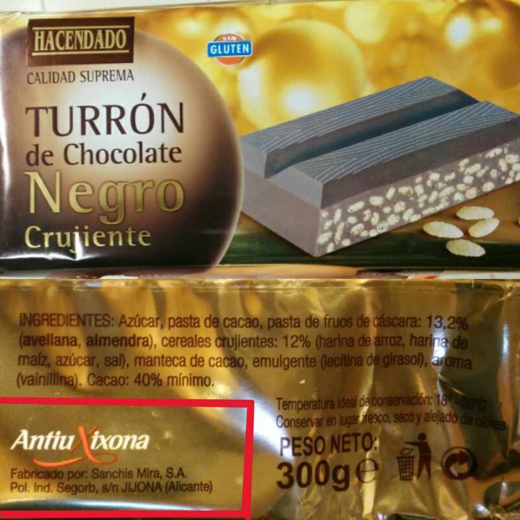 Turron hacendado - quien fabrica turrones marca blanca