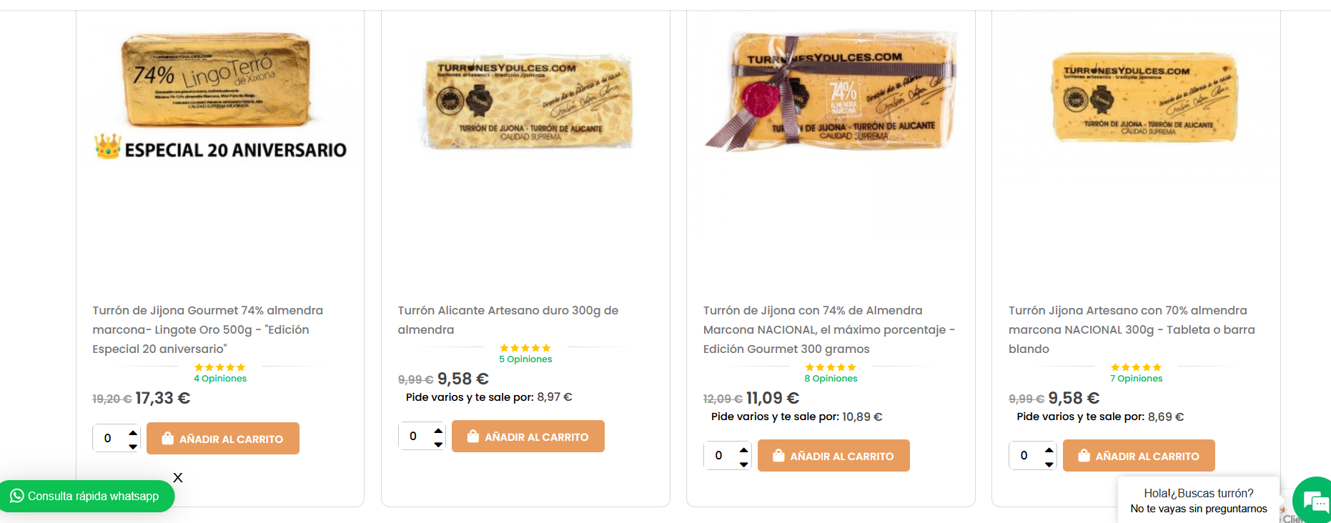 Comprar online turrones Españoles de origen nacional