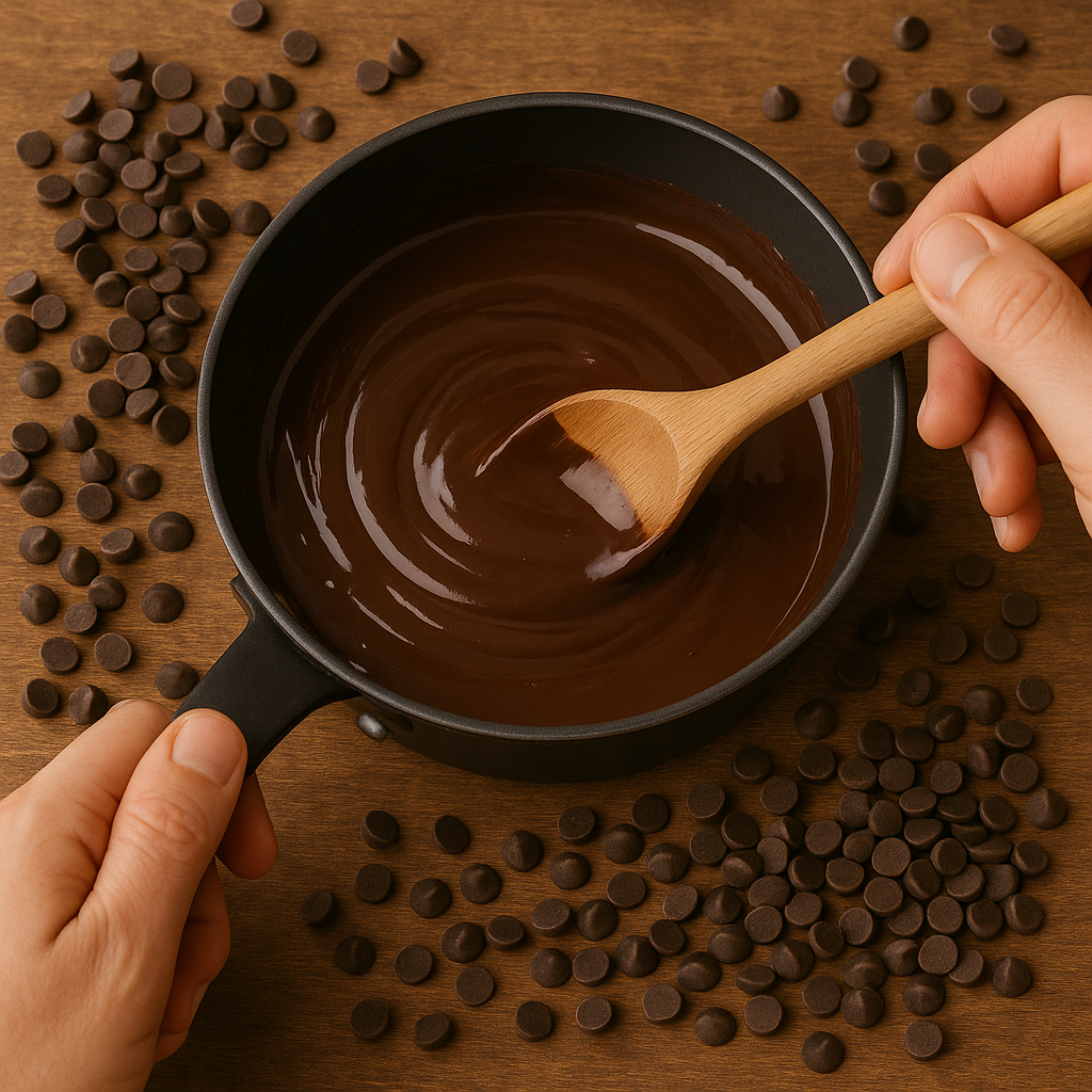gotas de chocolate fundido - pepitas para fundir chocolate