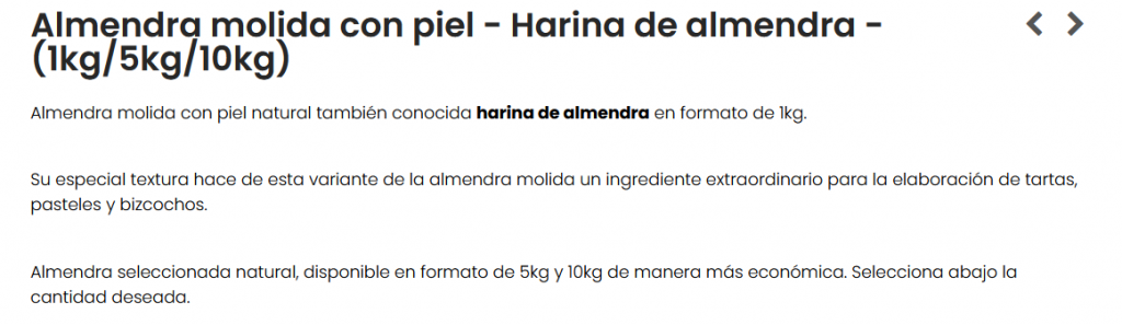 Harina de almendra