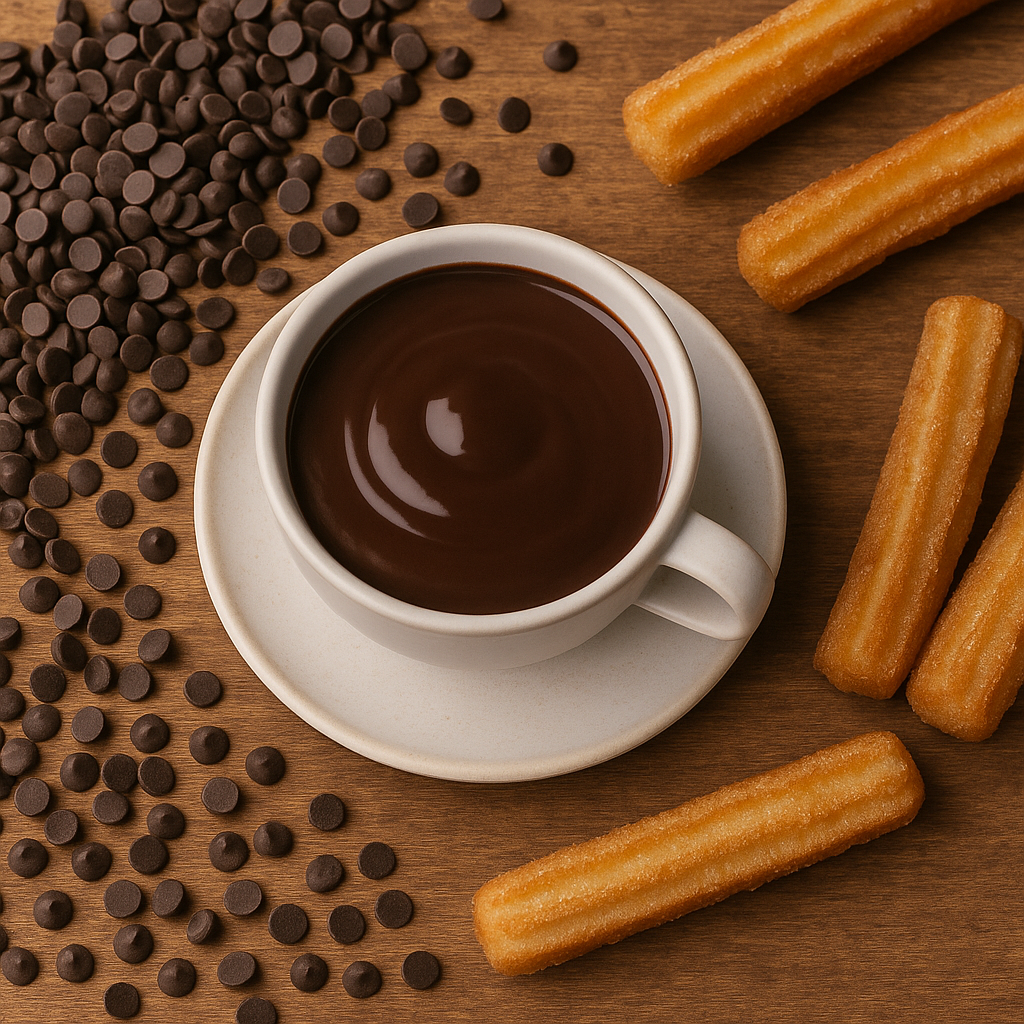 chocolate fundido para curros con chocolate