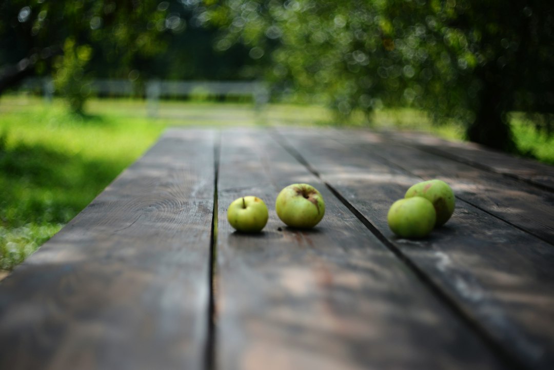 Manzanas frescas que inspiran el concepto de turrón de manzana ahumada