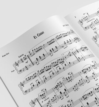 Partitura musical para canciones de Navidad en inglés