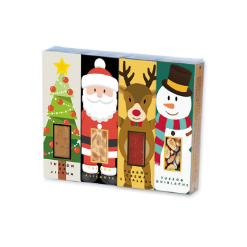 Pack porciones de turrón "Set de Navidad" 4 unidades
