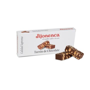 Turrón Chocolate Negro con Almendras 300g - Estuche Jijonenca