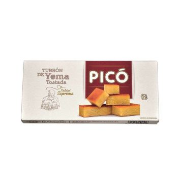 Caja de 12 unidades de Turrón de Yema Tostada Pico 200 grs