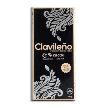 Chocolate Negro 85% Cacao 100g - El Clavile&ntilde;o