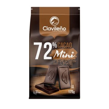 Mini Chocolatinas Chocolate Negro 72% 175g - Chocolates Clavileño