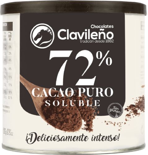 Cacao Puro Soluble 72% 250gr - Chocolates Clavileño
