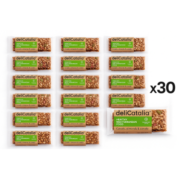 Expositor de 30 barritas energeticas de cereales con manzana y canela 40 g DeliCatalia