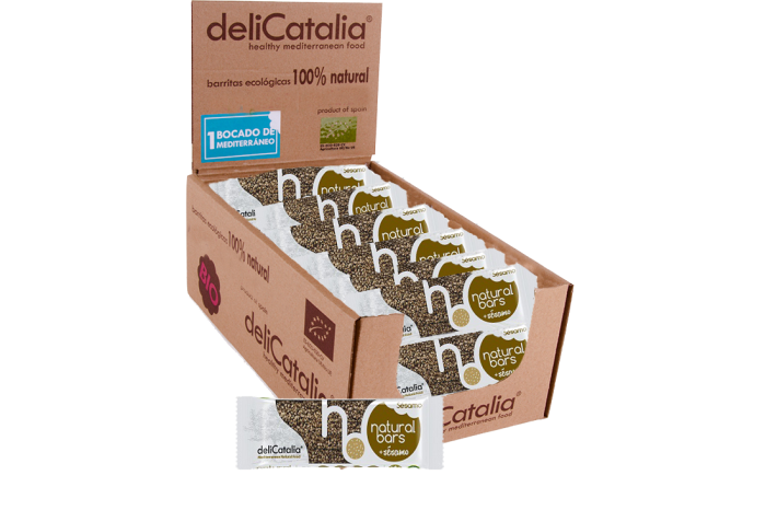 Barritas energeticas ecológicas con sesamo en expositor de 30 unidades - deliCatalia/El Abuelo 30g  