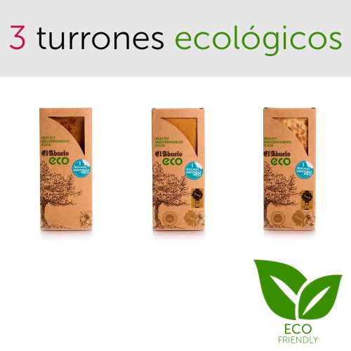 Pack de 3 turrones ecológicos El Abuelo en oferta