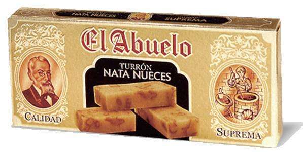 Turrón Nata Nueces 300 grs. El Abuelo