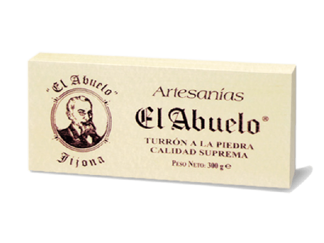 Turrón a la Piedra Artesano – caja de madera 300g El Abuelo