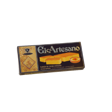 Turrón de crema catalana 200 gr. Calidad suprema - El Artesano