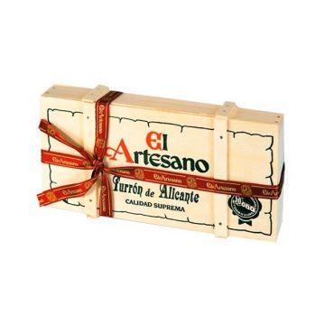 Turron dde Alicante 200 grs en caja de madera