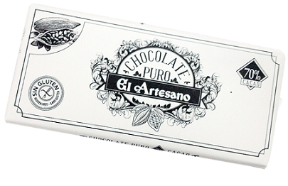 Tableta de Chocolate puro 70% cacao 150g - El Artesano
