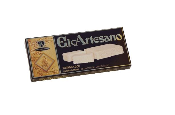 Caja de 28 unidades de Turrón de Coco  El Artesano 150g