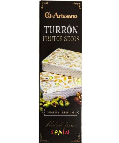 Turrón de Frutos Secos en barritas de 70 gr. - El Artesano