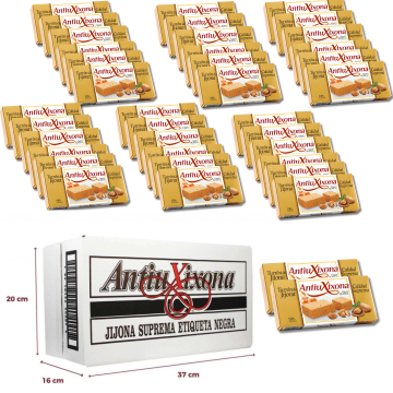 Caja de 32 unidades de Turrón de Jijona (blando) Antiu Xixona Etiqueta Blanca