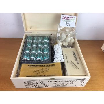 Caja de Madera Grande para Lote de Turrones