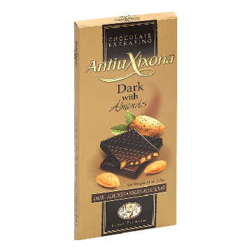 Chocolate Negro con Almendras premium extrafino Antiu Xixona