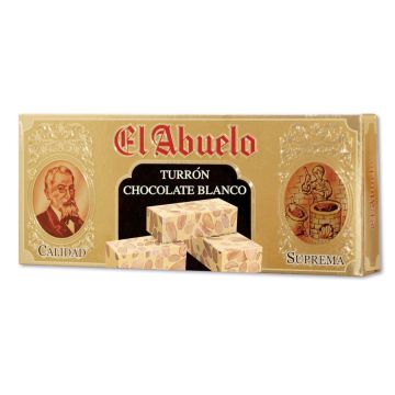 Nougat of white chocolate with almonds b/300 grs.