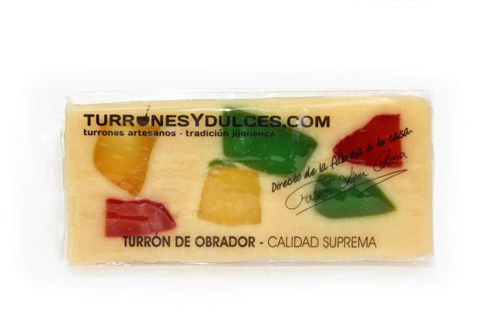 turrones artesanos de fruta escarchada