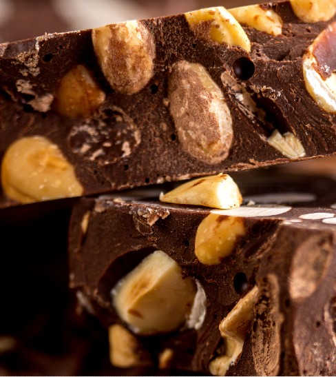 Tabletas de turr&oacute;n de chocolate