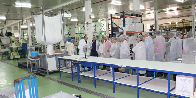 Nave de producci&oacute;n de la f&aacute;brica de turr&oacute;n