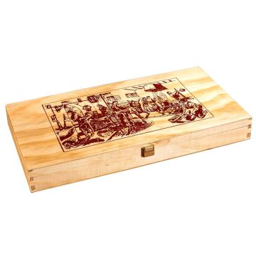Caja Madera Turrones con tapa formato estuche