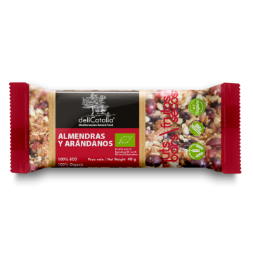 Barrita ecológica de almendras y arándanos de 40gr