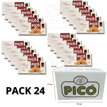 CAJA DE 24 UNIDADES DE TURRON DE JIJONA PICO 200 GRS 