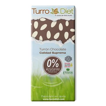 Turrón de Chocolate con Almendras (Stevia) 150 gr.
