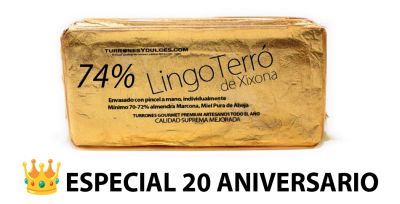 Turron Espagnol de Jijona Gourmet 74% amande marcona - LingoTerró d'or - 500g