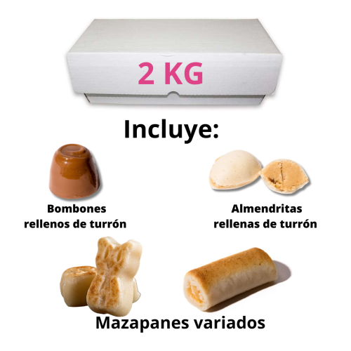 Lot Pâte d'Amande Artisanal, Pack Dégustation 2 Kg.