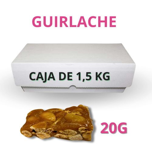 Turrón de Guirlache Artesano Porción de 20g en cajas a granel - Caja de 1,5kg (unas 55 unidades)