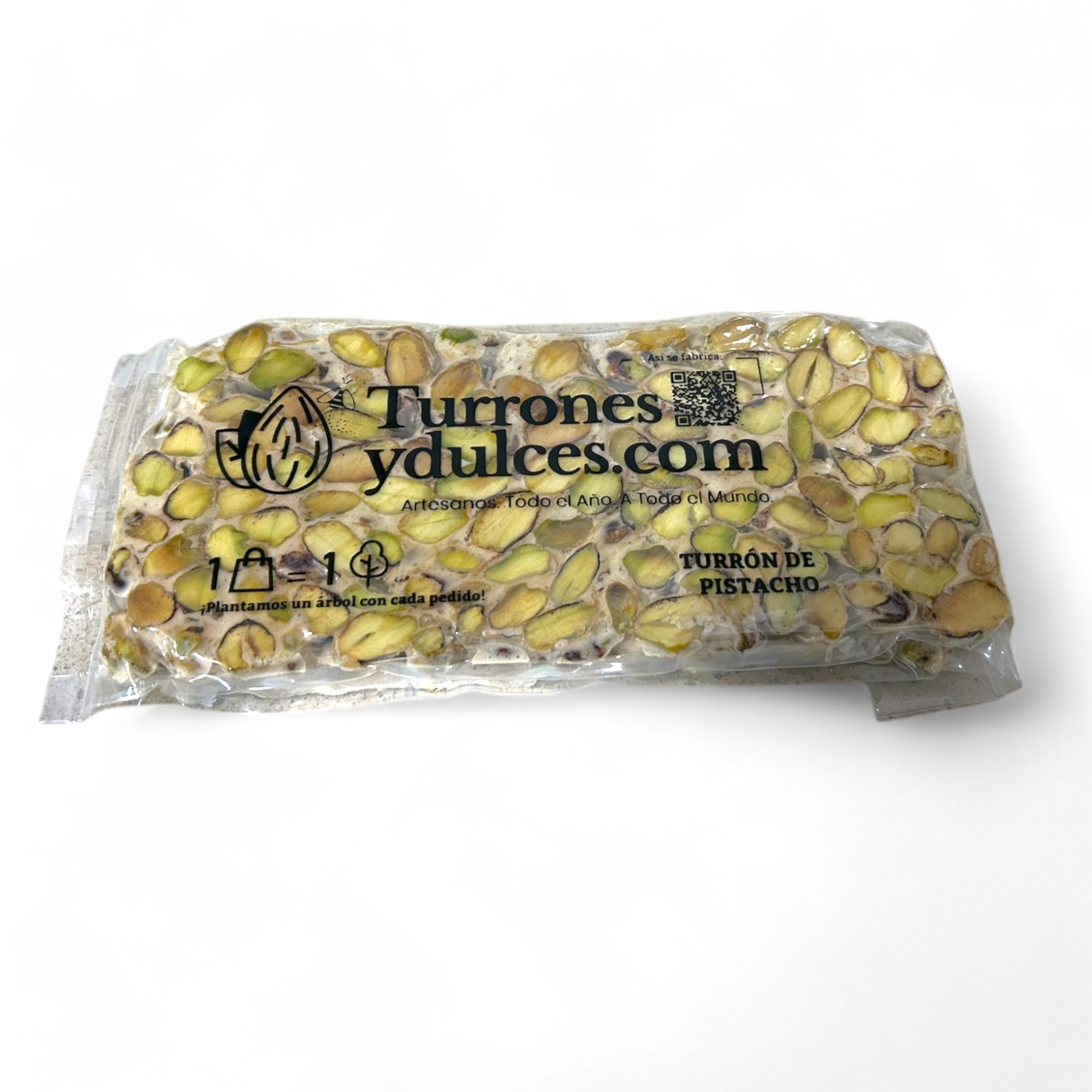 Turrón de pistacho duro a la sal