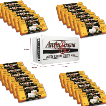 Caja de 24 uds. Turrón de Alicante (duro) Antiu Xixona Etiqueta Negra 250g