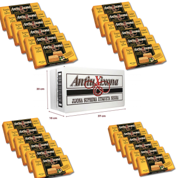 Caja de 24 unidades de Turrón de Jijona (blando) Antiu Xixona Etiqueta Negra 250g