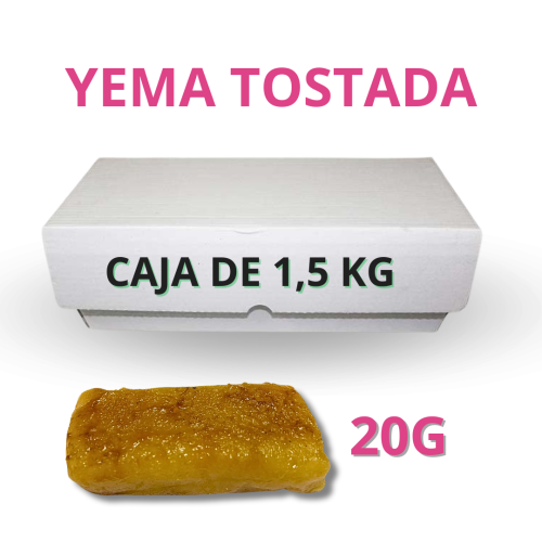 Porción Turrón de Yema Tostada Cajas a Granel anonimas - Caja de 1,5kg (unas 55 unidades)