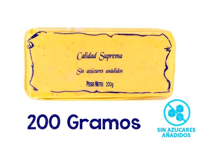 Turrón blando sin azúcares añadidos de crema de almendras, 200 gramos