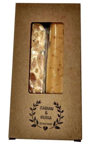 Caja de porciones Turrón de Jijona y Turrón de Alicante 2 uds