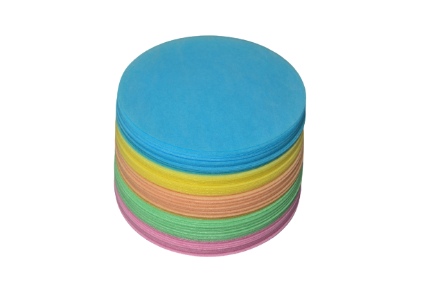 Obleas de color circulares acabado liso 5 colores 