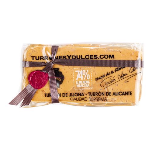 Turrón de Jijona con 74% de Almendra Marcona NACIONAL, el máximo porcentaje - Edición Gourmet 300 gramos