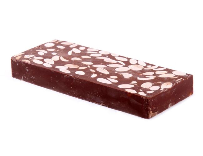 Turrón Chocolate con leche con almendras, 500 grs.