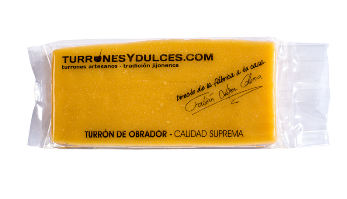 Turrón Yema Artesano, barra de 300 grs. (sin tostar)