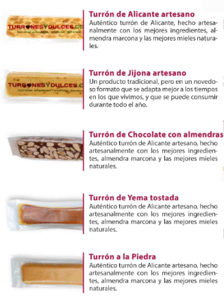 porciones de turron