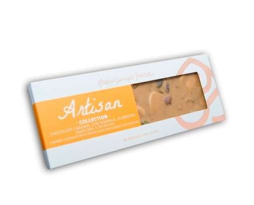 Chocolate Caramel con Naranja, Almendra Marcona y Pistacho 125 g.